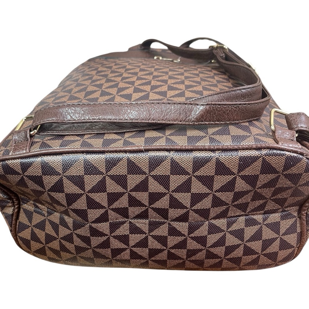 Geometric Pattern Brown Backpack NWT - image 9